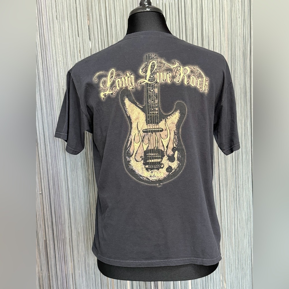Hard Rock Cafe Black Tee with Gold Design - Picture 4 of 6